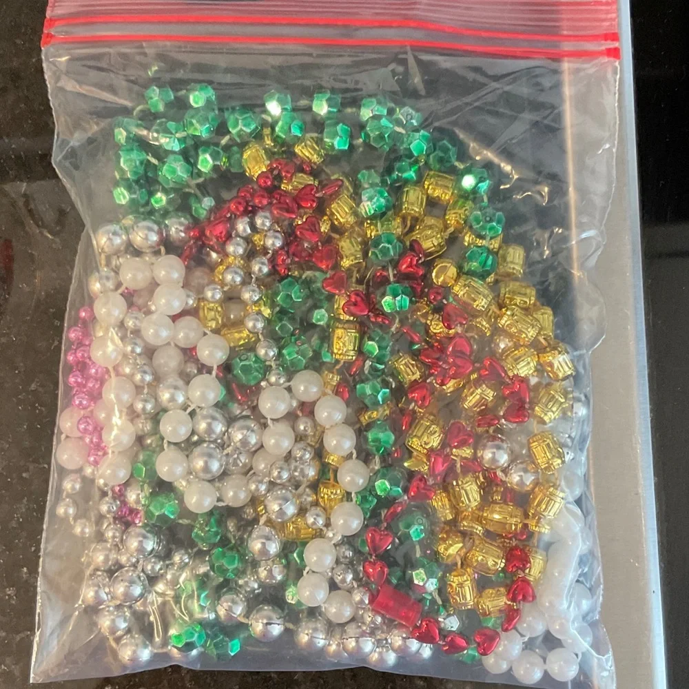 5 for $25 ⭕️ Mardi Gras Beads - Christmas Beads